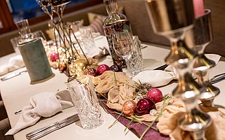 weihnachtsdeko tisch moserhof restaurant mo.wi